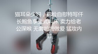 猫耳朵少妇，露脸自慰特写仟长鲍鱼享受式叫床 卖力给老公深喉 无套啪啪做爱 猛攻内射